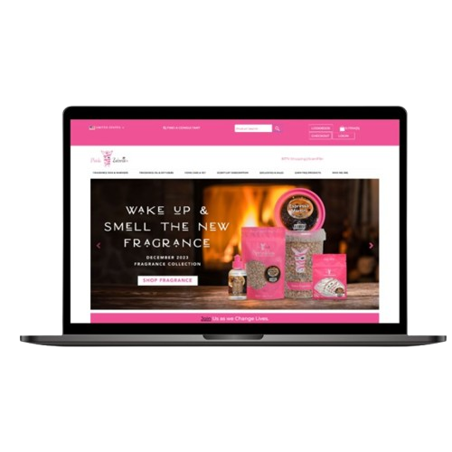 Pink Zebra e-commerce store showcasing revamped product pages and enhanced digital shopping experience
